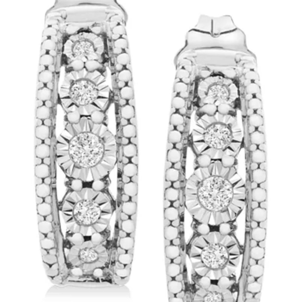 Diamond Open-Work Drop Earrings